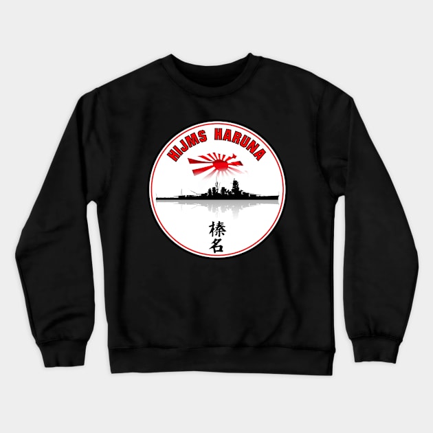 Battleship Haruna Crewneck Sweatshirt by darkside1 designs